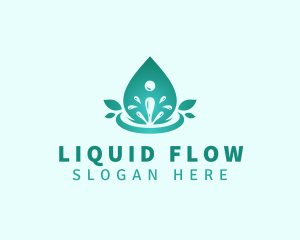 Liquid Water Ripple logo design