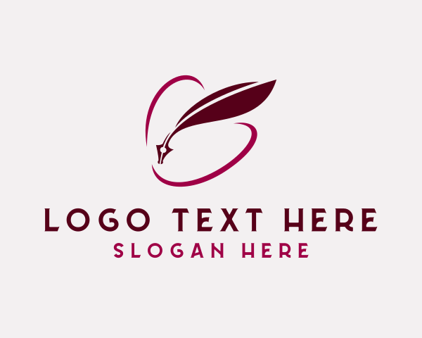 Notary Feather Quill Pen logo