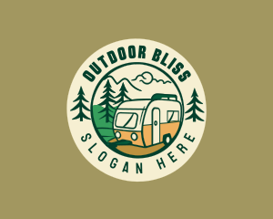 Camp Caravan Adventure logo design