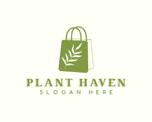 Plant Shopping Bag logo design