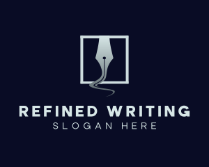 Writing Calligraphy Pen logo design