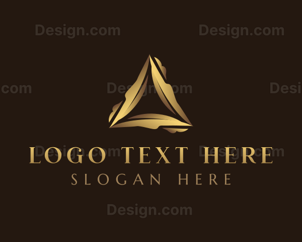 Elegant Triangle Pyramid Logo