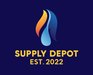 Industrial Fire Water Supply  logo design