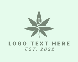 Snake Marijuana Plant logo