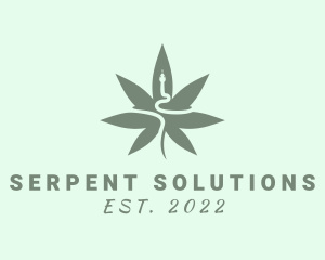 Snake Marijuana Plant logo