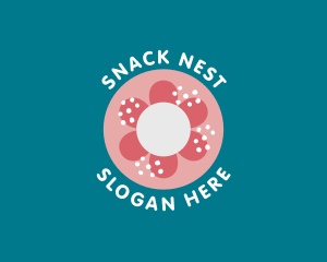 Sweet Floral Doughnut logo design