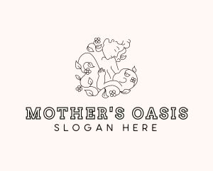 Floral Breastfeeding Mother logo