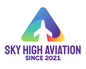 Triangle Airplane Aviation logo