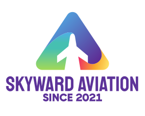 Triangle Airplane Aviation logo