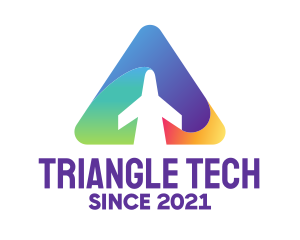 Triangle Airplane Aviation logo