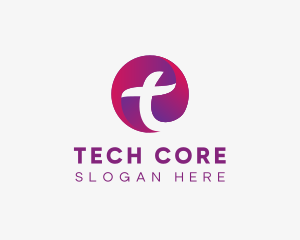 Digital Technology Letter T logo design