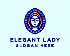 Hijab Lady Maiden logo design