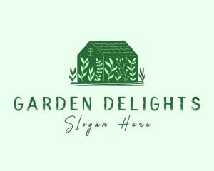 Greenhouse Garden Plant logo design