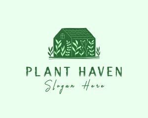 Greenhouse Garden Plant logo design