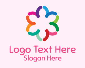 Colorful Flower Company Logo