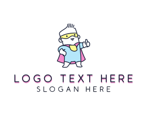 Pastel Baby Superhero logo