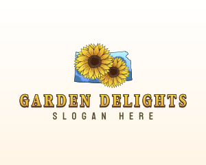 Kansas Sunflower Garden logo design