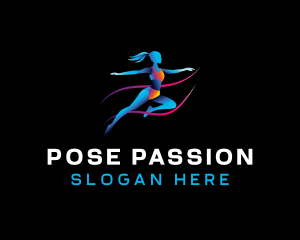 Gymnast Yoga Dancer logo design