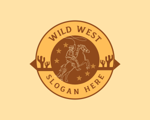 Western Rodeo Cowboy logo