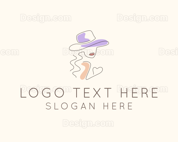 Beauty Woman Hat Logo