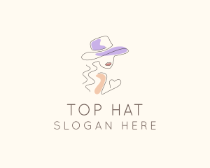 Beauty Woman Hat logo design