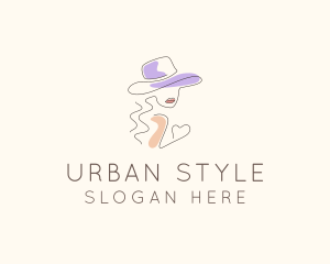 Beauty Woman Hat logo design