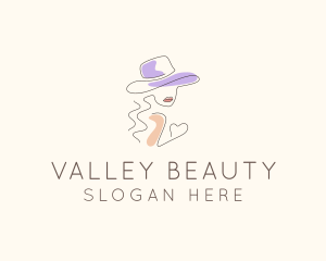 Beauty Woman Hat logo design