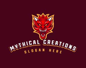 Mythical Dragon Monster logo design