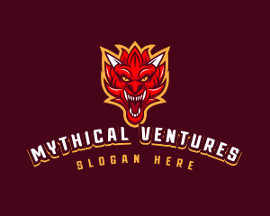 Mythical Dragon Monster logo design