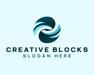 Creative Media Ocean Waves logo design