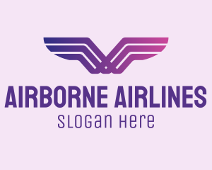 Minimalist Gradient Wing logo