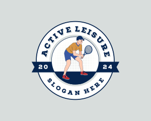 Tennis Player Athlete logo design