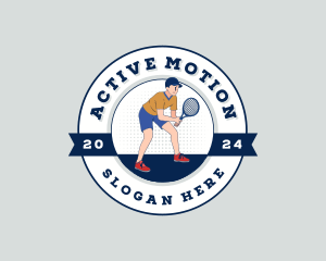 Tennis Player Athlete logo design