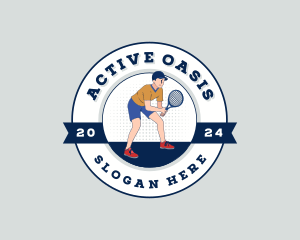 Tennis Player Athlete logo design