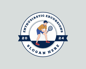 Tennis Player Athlete logo