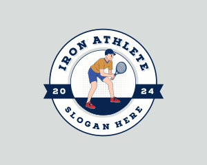 Tennis Player Athlete logo design