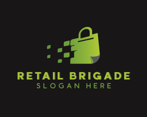 Digital Market Shopping Bag logo design