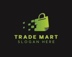 Digital Market Shopping Bag logo design