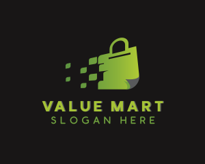 Digital Market Shopping Bag logo design