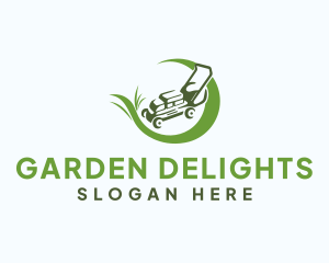 Lawn Mower Landscaping logo design