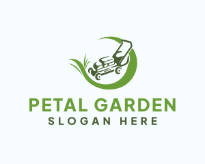 Lawn Mower Landscaping logo design