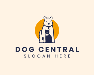 Cat Dog Pet Veterinary logo design