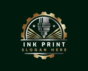 3D Printing Laser Gear logo design