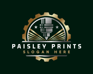 3D Printing Laser Gear logo design