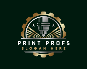 3D Printing Laser Gear logo design