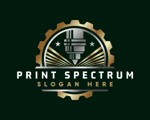 3D Printing Laser Gear logo design