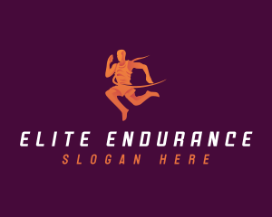 Running Sports Athlete logo design