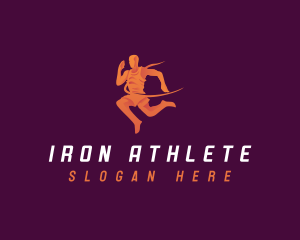 Running Sports Athlete logo design