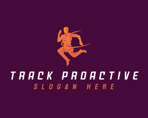 Running Sports Athlete logo design