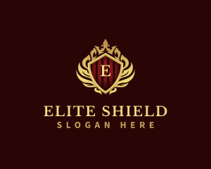 Decorative Crown Shield logo design